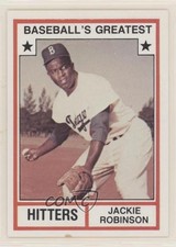 1982 Baseball's Greatest Hitters White Back Jackie Robinson (No MLB Logo) 03rx