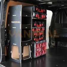 Ford Custom 2023+ L1 Milwaukee Packout Toolbox Compatible Van Racking - NS Rear