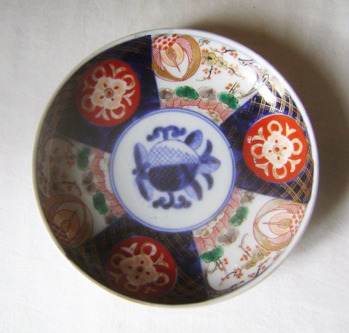 Antique Japanese Imari Porcelain Dish 17 cm wide: Quality C19th Piece - Picture 1 of 7