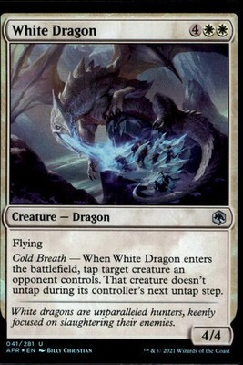 White Dragon # 041 AFR Foil MTG Magic Englisch