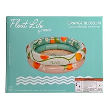 Float Life By Funboy Orange Blossom Luxury Inflatable Kiddie Pool 48"D x 12.5"H