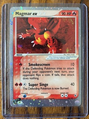 Magmar ex Ruby and Sapphire 100/109 Ultra Rare Holo Pokemon TCG