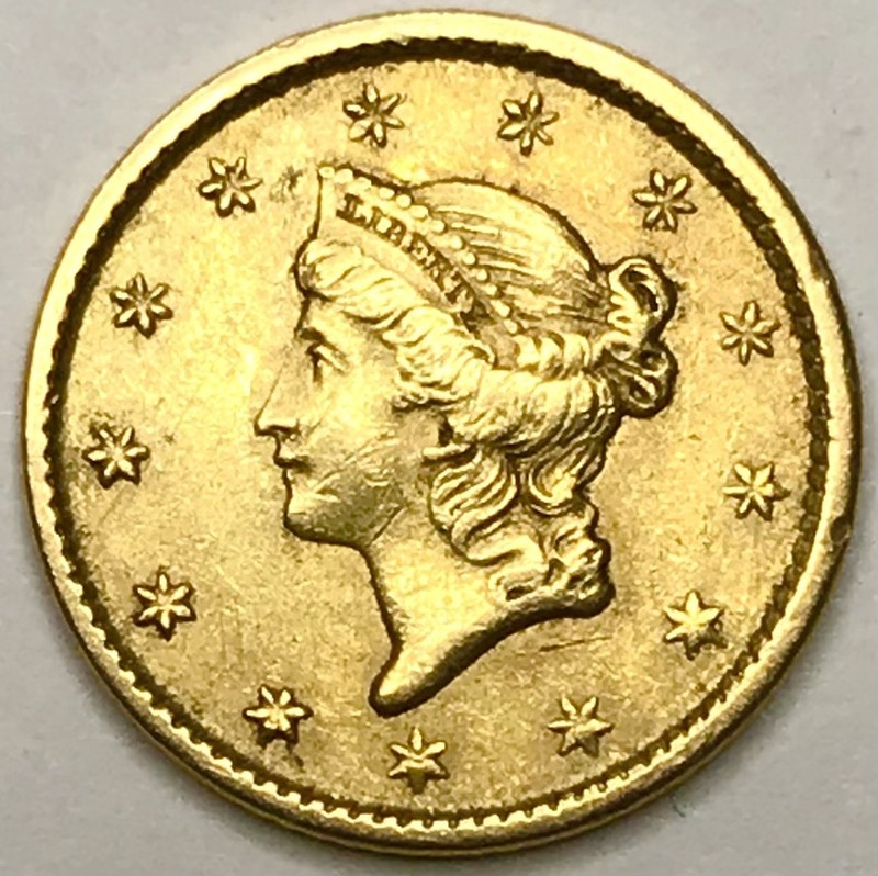 1851 $1 GOLD LIBERTY***FULL LIBERTY**GORGEOUS STRIKE**NO RESERVE** #G74994