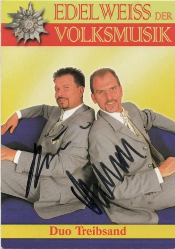 Duo quicksand, signed Postcard