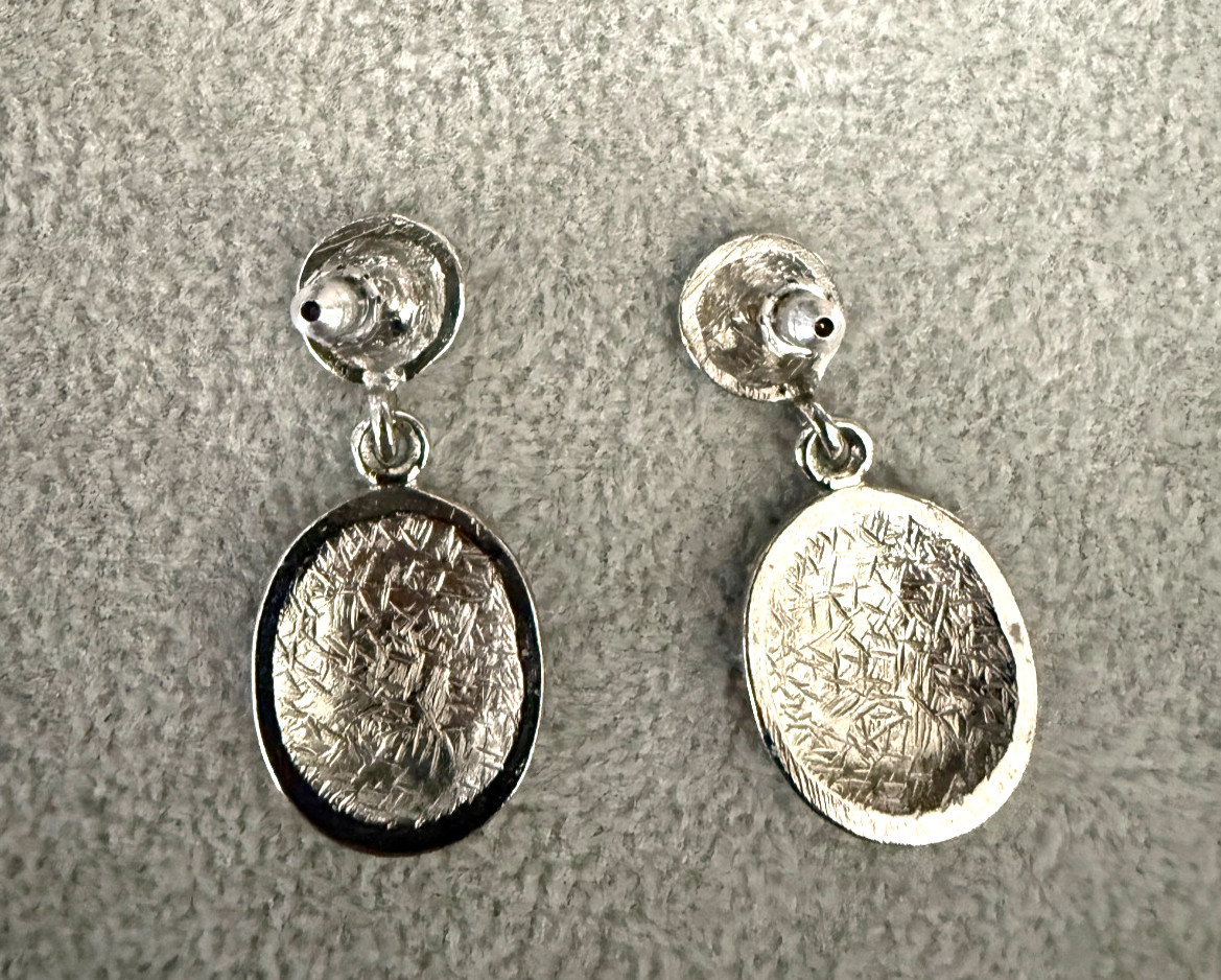 Sterling Silver Abalone Shell Drop Dangle Earring… - image 5