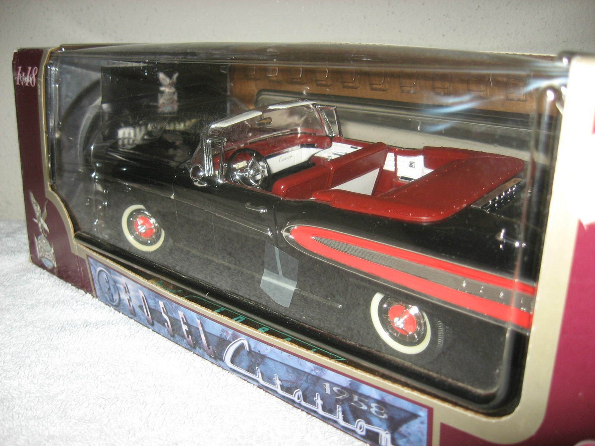 1958 EDSEL CITATION BLACK ROAD LEGENDS 1:18 OPENING HOOD DOORS