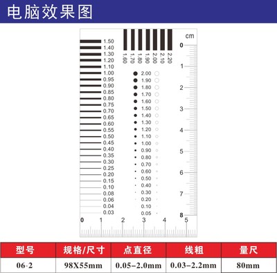 5pcs Transparency SEC Size Estimation Chart 80mm Diameter Line