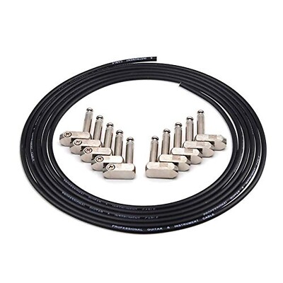 GET Music DIY Pedalboard Kit, Solderless Guitar Patch Cable Cord for Pedal Bo...
