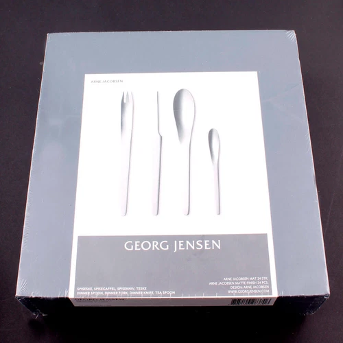 Georg Jensen, AJ Cutlery Set. Stainless Steel. 24 pieces. Arne Jacobsen. 3355524