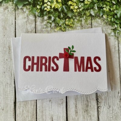 CHRISTMAS Begins with Christ, Religious Christmas Card, Christian Christmas Card