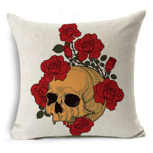 Coussin Tête De Mort Fleuri main image 0