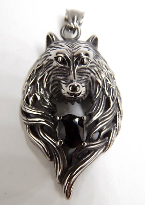 Biker Rocker Schmuck Anhänger Edelstahl Wolf 5x3x1,5cm Herrenschmuck Gothic