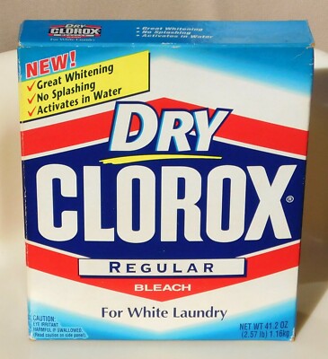 VTG 1999 CLOREX BLEACH BOX Regular Dry Powder 41.2 Oz DISCONTINUED