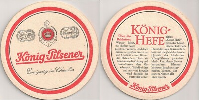 König Pilsener, Duisburg - old beer mat ''King's yeast''