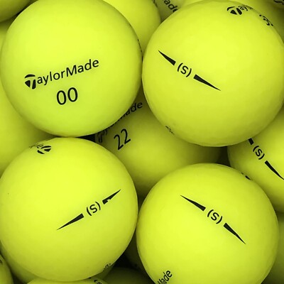 50 TAYLOR MADE GOLFBÄLLE/LAKEBALLS PROJECT ( S ) GELB MATT AAA