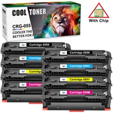 8PK Toner Cartridge for Canon 055 Color Imageclass MF741Cdw MF743Cdw MF746Cdw