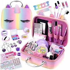 Kinderschminke Set Mädchen, Waschbar Make up Set mit Schminkkoffer Kinder