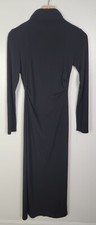 Zara Women's Sz. S Black Long Sleeve High Neck Maxi Dress