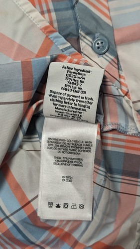 Columbia Shirt Mens Medium Plaid Outdoor Insect Blocker Long Sleeve STAINED - Picture 18 of 18