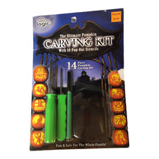 Ultimate Pumpkin Carving Kit Tools Pop-Out Stencils Carving Saws Ghost Witch
