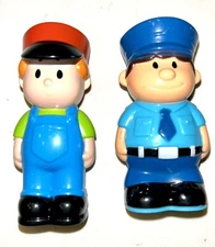Fisher-Price Policeman with a Blue Shirt, Tie and Arms by his side And Other Guy