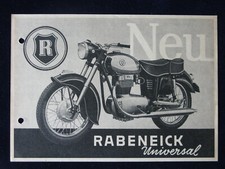 original RABENEICK  Prospekt 1953 UNIVERSAL  250 ccm