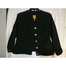 Ruby Rd. Black Button-Front Jacket w/Mother o...