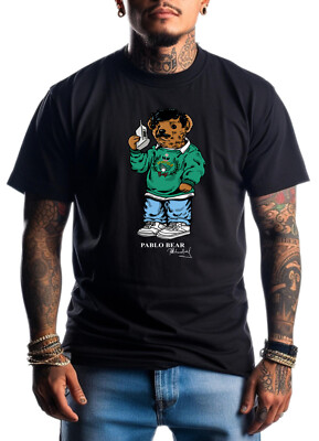 NEW Art Society x SWOD BEAR PABLO BLACK Tee Shirt SMALL-3XLARGE