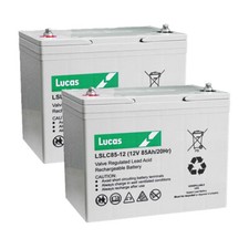 2 X Lucas LSLC85-12 (12V 85Ah / 20Hr) Leisure - Marine - Golf - Mobility