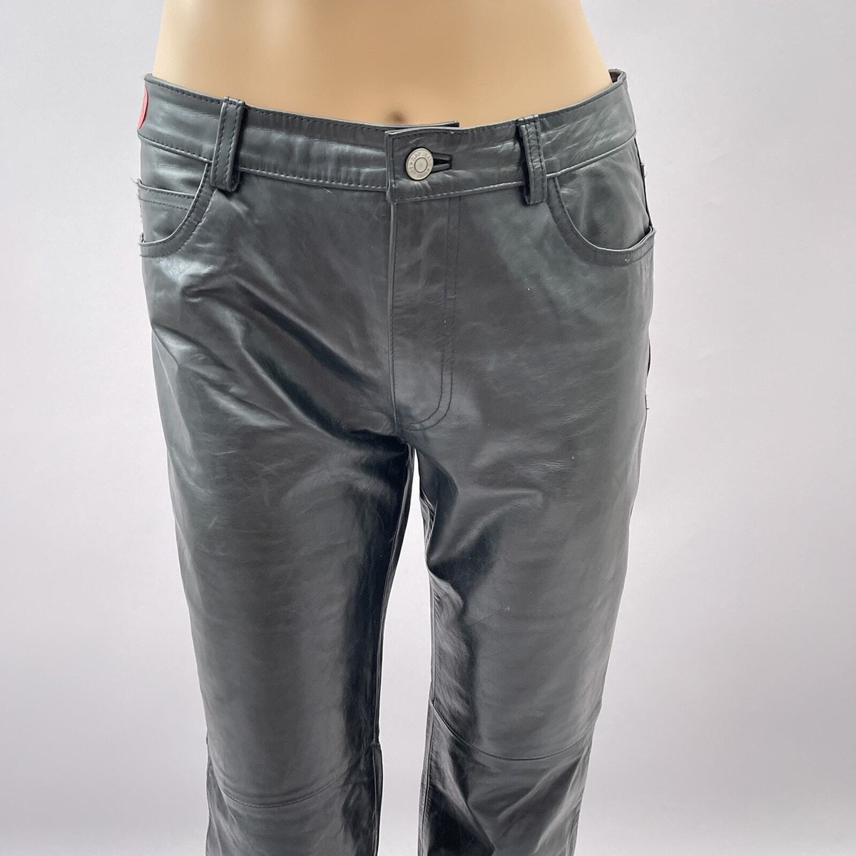 Gap Pants Vtg 90s Pants Women 8 Black Genuine Leather Moto Gap Pants Vtg 90s Pants Women 8 Black Genuine Leather Moto