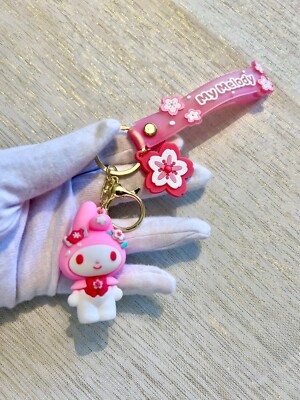 New! Hello Kitty My Melody Pink Doll Keychain
