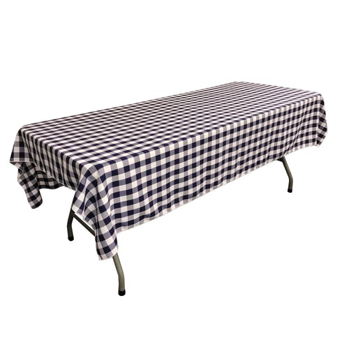 LA Leinen Polyester Kariert 60 x 108 Zoll Rechteckige Tischdecke. Made in USA - Bild 5 von 10