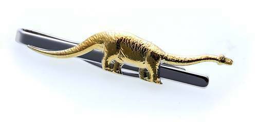 Pince à Cravate Vintage DINOSAURE SPINOSAURE - Doré Et Argenté (Très Bon état)
