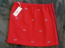 VINEYARD VINES PONTE EMBROIDERED RED SKIRT GIRLS SIZE 14 NEW