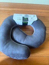 $40 New Travelon Deluxe Wrap N Rest Neck Pillow for Travel Medium Blue Gray