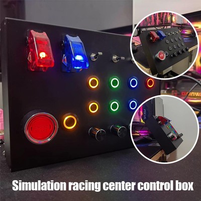 PC USB 28 functions Button Box For sim racing sim A6L4 flight truck E2H9