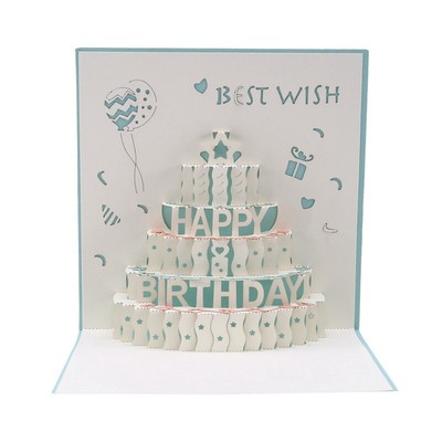 Happy Birtay Postcard Greeting Gift Card Blank Paper 3d Handmade Pop Up Cut N7m1 Ebay