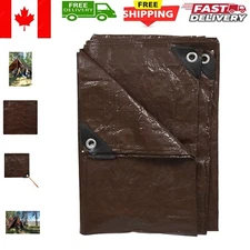 Stansport 8 x 10 ft Light-Duty Brown Rip-Stop Tarp - Ultimate Camping Gear