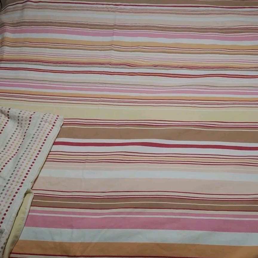 Pottery Barn Teen Duvet Cover Full Queen Reversible Striped Dots
