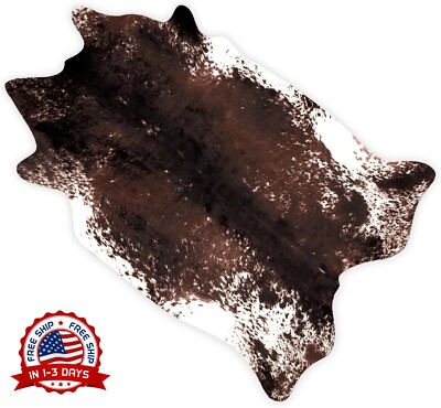 Alfombra De Piel De Vaca De 29.5'' W x 43.3'' L Para Sala De Estar Y Dormitorio US