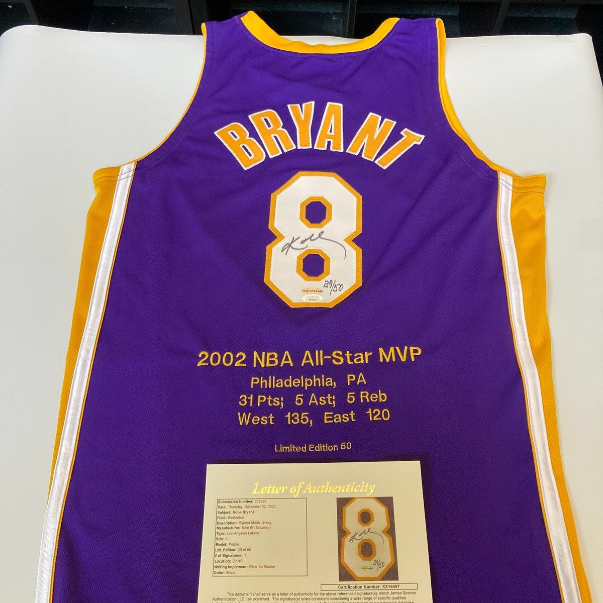 kobe bryant mvp jersey
