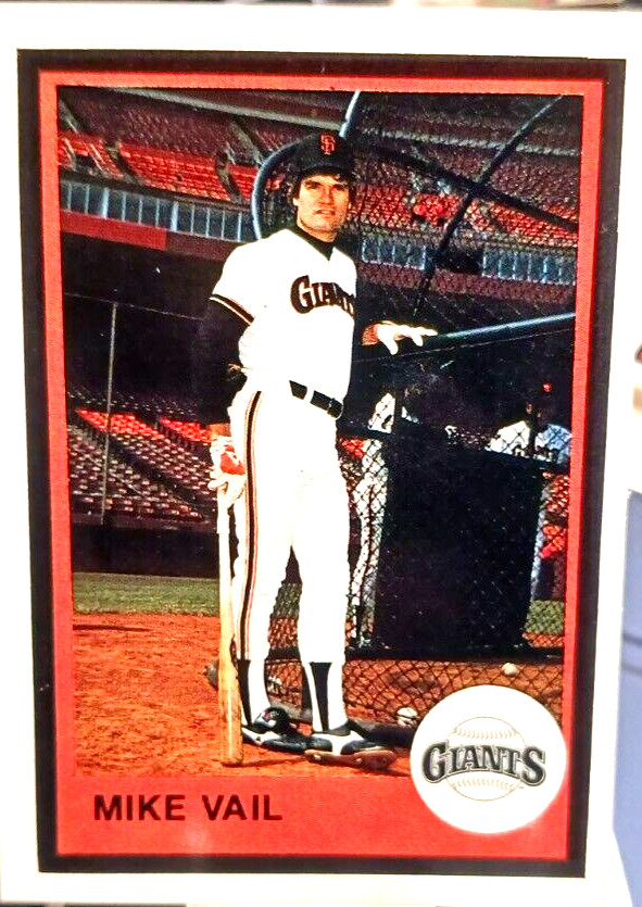 1983 Mother's Cookies Baseball Card of Mike Vail (Giants) #19 (NM) Free Rtns