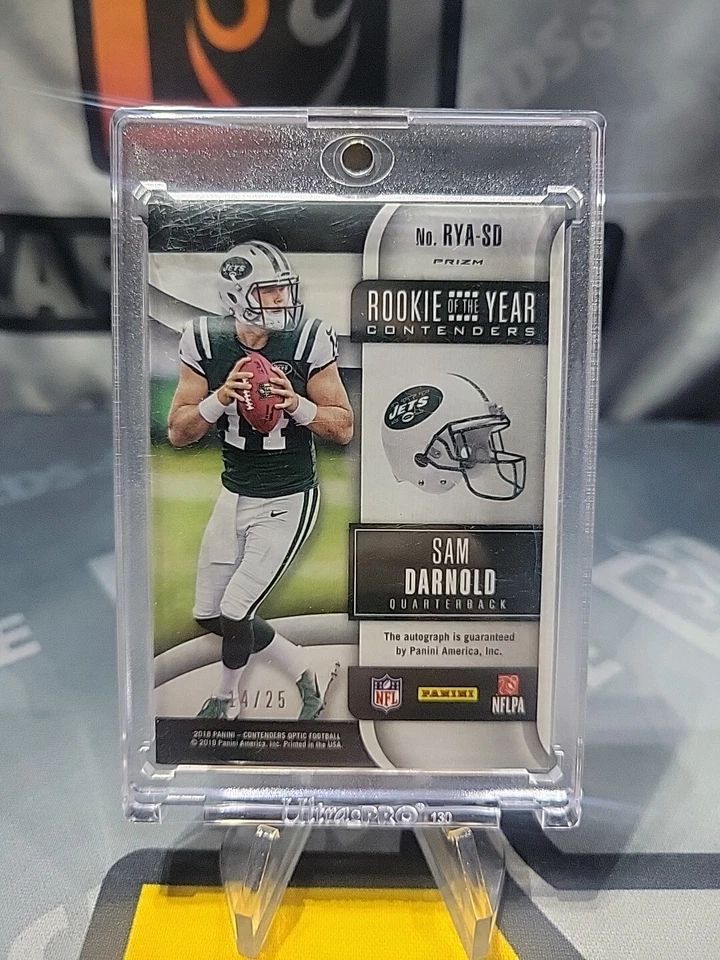 2018  Contenders Optic Sam Darnold ROY Contenders Blue #14 /25  Jersey Match - Image 2 of 3