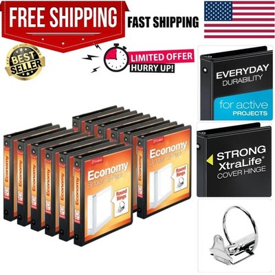 Professional ClearVue 1'' Binders   12-Pack for Office & School Organization