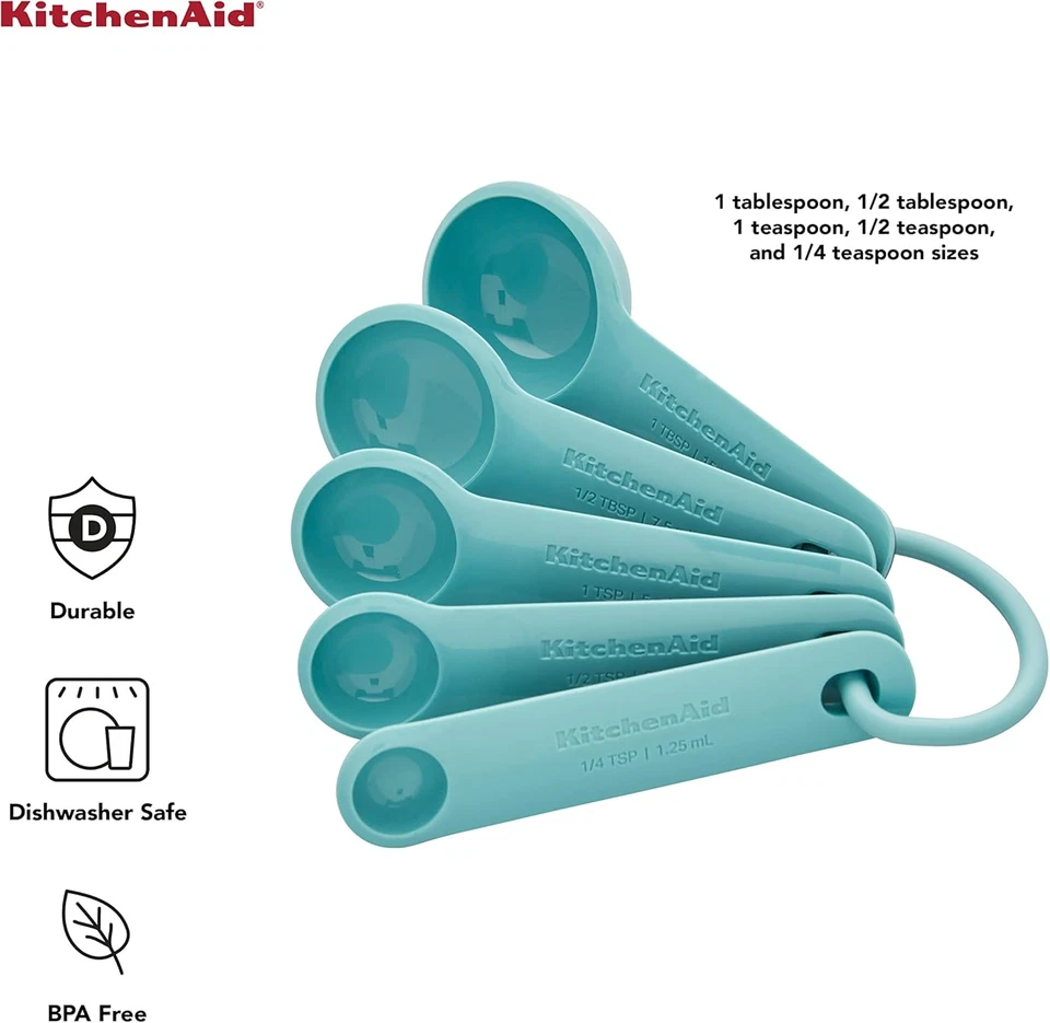 Kitchenaid Measuring Spoons, Set of 5, Aqua Sky - Image 4 of 4