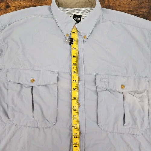 The North Face Mens Long Sleeve Button Down Roll-Tab Blue Shirt Utility Size S - Picture 7 of 8