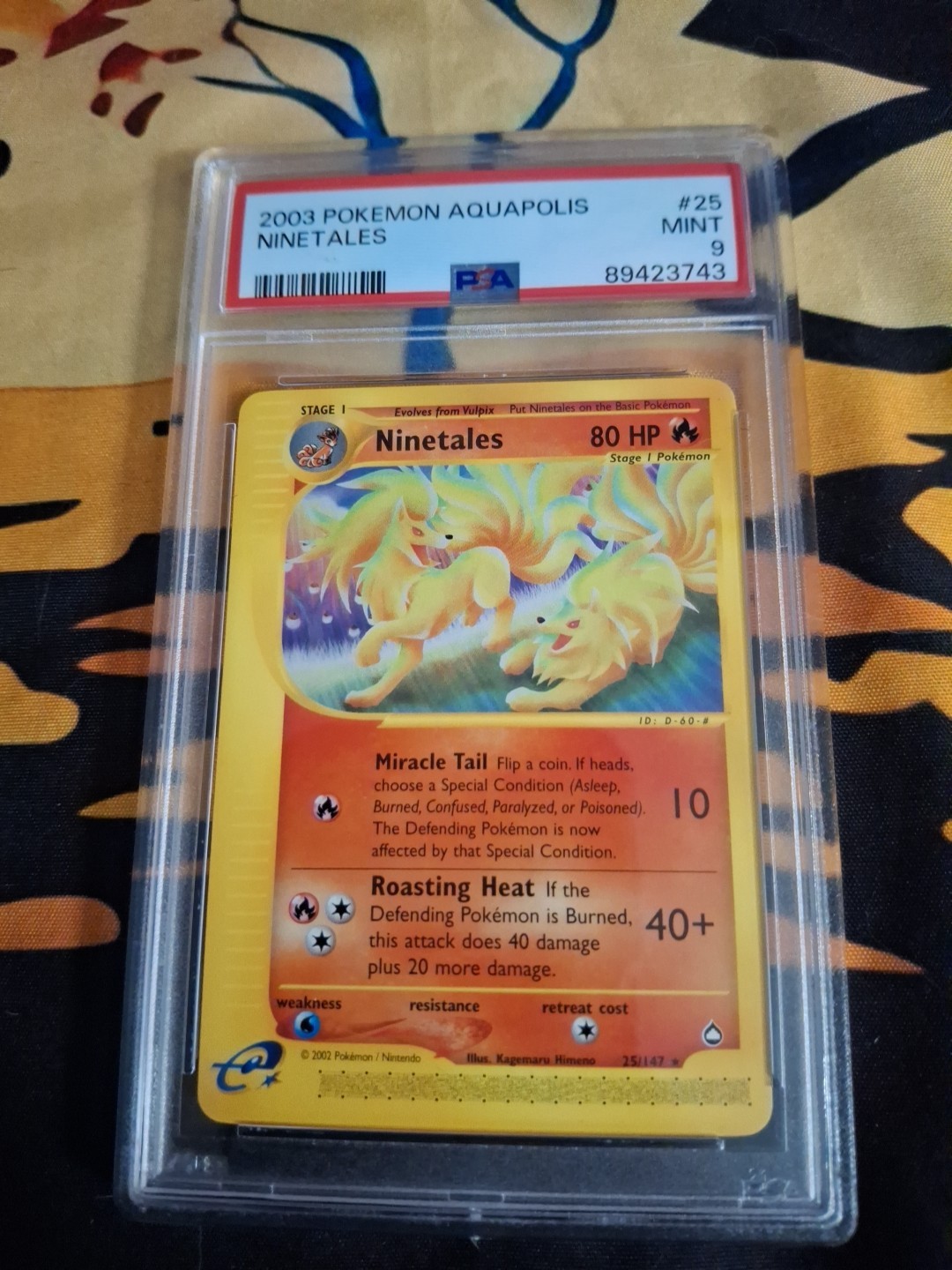 PSA 9 Pokemon Aquapolis Rare Ninetales 25/147 MINT Condition!!
