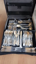 SBS Solingen Besteckset 12 Personen, 70tlg, 23/24 Karat, Hartvergoldet, Gold