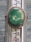 Vintage .925 Silver Native American Silver Turquoise Ring  Oval Size 7.5