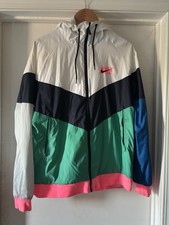 Nike Women's Large Retro Windbreaker Hoodie Jacket Vintage Y2K Rain Coat